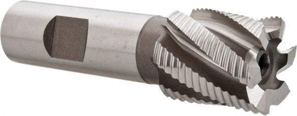 Hertel - 1" Diam, Fine Pitch, 1-1/8" LOC, 6 Flute Cobalt Roughing Square End Mill - Uncoated, 3-3/8" OAL, 3/4" Shank Diam, Single End, 30° Helix - Eagle Tool & Supply
