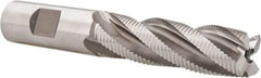 Hertel - 3/4" Diam, Fine Pitch, 2-1/2" LOC, 4 Flute Cobalt Roughing Square End Mill - Uncoated, 4-5/8" OAL, 3/4" Shank Diam, Single End, 30° Helix - Eagle Tool & Supply