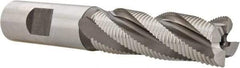 Hertel - 3/4" Diam, Fine Pitch, 2-1/4" LOC, 4 Flute Cobalt Roughing Square End Mill - Uncoated, 4-1/2" OAL, 3/4" Shank Diam, Single End, 30° Helix - Eagle Tool & Supply