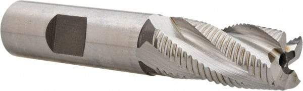 Hertel - 5/8" Diam, Fine Pitch, 1-1/4" LOC, 4 Flute Cobalt Roughing Square End Mill - Uncoated, 3-3/8" OAL, 5/8" Shank Diam, Single End, 30° Helix - Eagle Tool & Supply