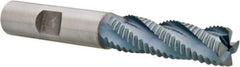 Hertel - 1/2" Diam, Coarse Pitch, 1-5/8" LOC, 4 Flute Cobalt Roughing Square End Mill - TiCN Finish, 3-5/8" OAL, 1/2" Shank Diam, Single End, 30° Helix - Eagle Tool & Supply