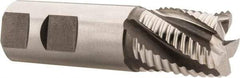 Hertel - 1" Diam, Coarse Pitch, 1-1/8" LOC, 5 Flute Cobalt Roughing Square End Mill - Uncoated, 3-5/8" OAL, 1" Shank Diam, Single End, Centercutting, 30° Helix - Eagle Tool & Supply