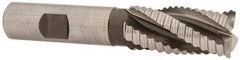 Hertel - 3/4" Diam, Coarse Pitch, 1-5/8" LOC, 4 Flute Cobalt Roughing Square End Mill - Uncoated, 3-3/4" OAL, 5/8" Shank Diam, Single End, Centercutting, 30° Helix - Eagle Tool & Supply