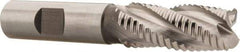 Hertel - 11/16" Diam, Coarse Pitch, 1-5/8" LOC, 4 Flute Cobalt Roughing Square End Mill - Uncoated, 3-3/4" OAL, 5/8" Shank Diam, Single End, Centercutting, 30° Helix - Eagle Tool & Supply