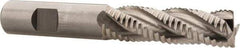 Hertel - 5/8" Diam, Coarse Pitch, 2-1/8" LOC, 4 Flute Cobalt Roughing Square End Mill - Uncoated, 4-1/4" OAL, 5/8" Shank Diam, Single End, Centercutting, 30° Helix - Eagle Tool & Supply
