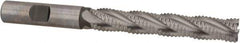 Hertel - 1/2" Diam, Coarse Pitch, 3" LOC, 4 Flute Cobalt Roughing Square End Mill - Uncoated, 5" OAL, 1/2" Shank Diam, Single End, Centercutting, 30° Helix - Eagle Tool & Supply
