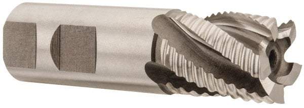 Hertel - 1" Diam, Coarse Pitch, 1-1/8" LOC, 5 Flute Cobalt Roughing Square End Mill - Uncoated, 3-5/8" OAL, 1" Shank Diam, Single End, 30° Helix - Eagle Tool & Supply