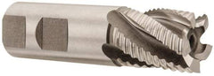 Hertel - 1" Diam, Coarse Pitch, 1-1/8" LOC, 5 Flute Cobalt Roughing Square End Mill - Uncoated, 3-5/8" OAL, 1" Shank Diam, Single End, 30° Helix - Eagle Tool & Supply