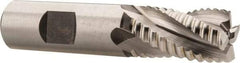 Hertel - 3/4" Diam, Coarse Pitch, 1-1/4" LOC, 4 Flute Cobalt Roughing Square End Mill - Uncoated, 3-1/2" OAL, 3/4" Shank Diam, Single End, 30° Helix - Eagle Tool & Supply