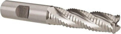 Hertel - 5/8" Diam, Coarse Pitch, 2-1/8" LOC, 4 Flute Cobalt Roughing Square End Mill - Uncoated, 4-1/4" OAL, 5/8" Shank Diam, Single End, 30° Helix - Eagle Tool & Supply