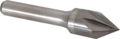 Keo - 5/8" Head Diam, 3/8" Shank Diam, 6 Flute 60° Solid Carbide Countersink - Bright Finish, 2-3/4" OAL, Single End - Eagle Tool & Supply