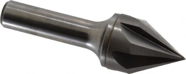 Keo - 1" Head Diam, 1/2" Shank Diam, 6 Flute 60° Solid Carbide Countersink - Eagle Tool & Supply