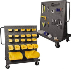 Durham - 2,000 Lb Capacity Steel A-Frame Truck - Steel Deck, 48" OAW, Phenolic Casters - Eagle Tool & Supply