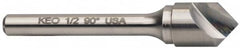 Keo - 1/2" Head Diam, 1/4" Shank Diam, 1 Flute 60° Solid Carbide Countersink - Eagle Tool & Supply