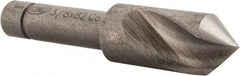 Keo - 3/8" Head Diam, 1/4" Shank Diam, 1 Flute 82° Cobalt Countersink - Bright Finish, 1-3/4" OAL, Single End - Eagle Tool & Supply