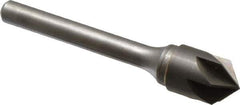 Keo - 1/2" Head Diam, 1/4" Shank Diam, 6 Flute 100° Solid Carbide Countersink - Bright Finish, 2-5/8" OAL, Single End - Eagle Tool & Supply