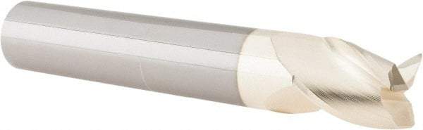 Accupro - 3/4", 3 Flute, Single End, Solid Carbide, 0.03" Corner Radius End Mill - 6" OAL, 37° Helix, Right Hand Flute, 1" LOC, Right Hand Cut - Eagle Tool & Supply