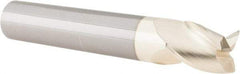 Accupro - 3/4", 3 Flute, Single End, Solid Carbide, 0.03" Corner Radius End Mill - 6" OAL, 37° Helix, Right Hand Flute, 1" LOC, Right Hand Cut - Eagle Tool & Supply