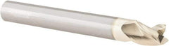 Accupro - 1/2", 3 Flute, Single End, Solid Carbide, 0.02" Corner Radius End Mill - 4" OAL, 37° Helix, Right Hand Flute, 5/8" LOC, Right Hand Cut - Eagle Tool & Supply