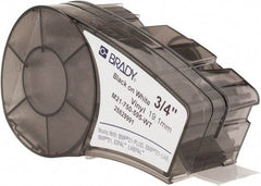 Brady - 252" Long, Black on White Vinyl Label Tape - For BMP21 Plus Portable Label Printer, LABPAL Handheld Label Maker, IDPAL Handheld Label Maker - Eagle Tool & Supply