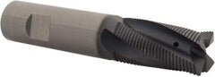 Kennametal - 20mm Diam, Fine Pitch, 38mm LOC, 4 Flute Solid Carbide Corner Chamfer Roughing End Mill - AlTiN Finish, 104mm OAL, 20mm Shank Diam, Centercutting, 20° Helix - Eagle Tool & Supply