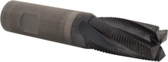 Kennametal - 20mm Diam, Fine Pitch, 38mm LOC, 4 Flute Solid Carbide Corner Chamfer Roughing End Mill - AlTiN Finish, 104mm OAL, 20mm Shank Diam, Centercutting, 20° Helix - Eagle Tool & Supply