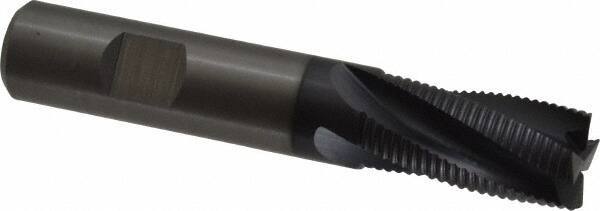 Kennametal - 16mm Diam, Fine Pitch, 31.6mm LOC, 4 Flute Solid Carbide Corner Chamfer Roughing End Mill - AlTiN Finish, 92mm OAL, 16mm Shank Diam, Centercutting, 20° Helix - Eagle Tool & Supply