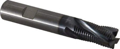 Kennametal - 14mm Diam, Fine Pitch, 25.6mm LOC, 4 Flute Solid Carbide Corner Chamfer Roughing End Mill - AlTiN Finish, 83mm OAL, 14mm Shank Diam, Centercutting, 20° Helix - Eagle Tool & Supply