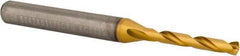 Kennametal - 1/8" 140° Solid Carbide Jobber Drill - Multilayer TiAlN Finish, Right Hand Cut, Spiral Flute, Whistle Notch Shank - Eagle Tool & Supply