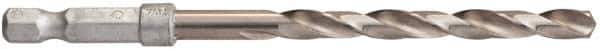 Hertel - 1/4" 135° High Speed Steel Jobber Drill - Bright Finish, Spiral Flute, 4-5/8" OAL - Eagle Tool & Supply
