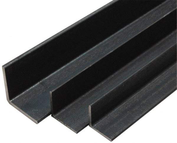 Made in USA - Low Carbon Steel, 1/4 Inch Thick Wall, Angle Iron - 3 Inch Wide x 3 Inch High x 80 Inch Long - Eagle Tool & Supply