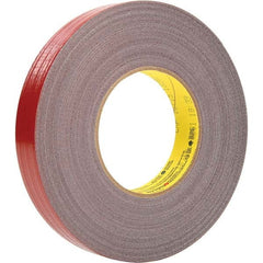 3M - 54.8m x 24mm x 12.1 mil Red Polyethylene Cloth Duct Tape - Eagle Tool & Supply