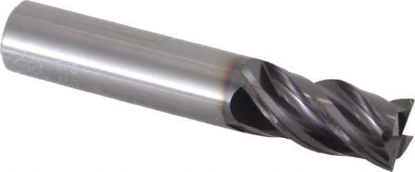 OSG - 5/8", 1-1/4" LOC, 5/8" Shank Diam, 3-1/2" OAL, 4 Flute, Solid Carbide Square End Mill - Single End, EXO Finish, Spiral Flute, Variable° Helix, Centercutting, Right Hand Cut, Right Hand Flute, Series 2050 - Eagle Tool & Supply