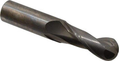 OSG - 5/8" Diam, 1-5/8" LOC, 2 Flute Solid Carbide Ball End Mill - Uncoated, Single End, 3-1/2" OAL, 5/8" Shank Diam, Spiral Flute - Eagle Tool & Supply