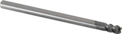 OSG - 6mm, 4 Flute, Single End, Solid Carbide, 1mm Corner Radius End Mill - 90mm OAL, 45° Helix, Right Hand Flute, 9mm LOC, Right Hand Cut, 18mm Extended Reach - Eagle Tool & Supply