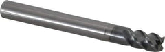 OSG - 12mm, 4 Flute, Single End, Solid Carbide, 1mm Corner Radius End Mill - 110mm OAL, 45° Helix, Right Hand Flute, 18mm LOC, Right Hand Cut, 36mm Extended Reach - Eagle Tool & Supply