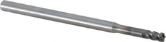 OSG - 5mm, 4 Flute, Single End, Solid Carbide, 0.5mm Corner Radius End Mill - 90mm OAL, 45° Helix, Right Hand Flute, 8mm LOC, Right Hand Cut, 25mm Extended Reach - Eagle Tool & Supply