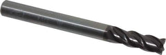 OSG - 1/4", 4 Flute, Single End, Solid Carbide, 0.015" Corner Radius End Mill - 2-1/2" OAL, Right Hand Flute, 3/4" LOC, Right Hand Cut - Eagle Tool & Supply