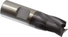 OSG - 3/4" Diam, Fine Pitch, 3/4" LOC, 3 Flute Cobalt Corner Chamfer Roughing End Mill - TiAlN Finish, 2-7/8" OAL, 3/4" Shank Diam, Single End, Centercutting, 30° Helix - Eagle Tool & Supply