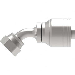 Eaton - Hydraulic Hose Fittings & Couplings Type: Female ORS Swivel, 45 Degree Elbow Hose Diameter: 13/16 (Inch) - Eagle Tool & Supply