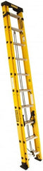 DeWALT - 20' High, Type IA Rating, Fiberglass Extension Ladder - Eagle Tool & Supply