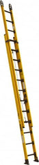 DeWALT - 20' High, Type IAA Rating, Fiberglass Extension Ladder - Eagle Tool & Supply