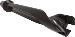 Allied Machine and Engineering - Series 32, 32 to 35mm Diam, 1-1/2" Diam Straight Shank with Flange, Straight Flute Spade Drill - 9-41/64" Max Depth, 11-23/32" Body Length, 14-13/32" OAL, Standard Length, Through Coolant - Eagle Tool & Supply
