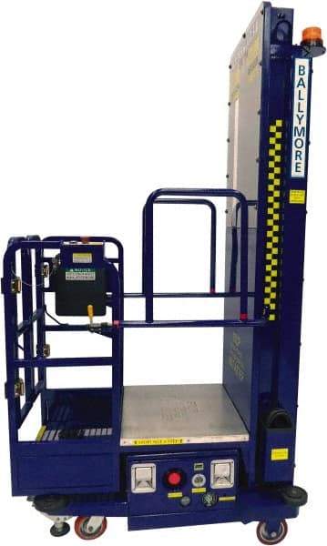 Ballymore - 650 Lb Capacity, 146" Lift Height, Battery Operated Power Stocker Lift with Safety Sensor - 146" Lift Height, Battery Operated - Eagle Tool & Supply