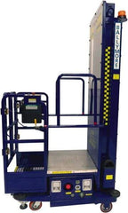 Ballymore - 650 Lb Capacity, 146" Lift Height, Battery Operated Power Stocker Lift with Safety Sensor - 146" Lift Height, Battery Operated - Eagle Tool & Supply