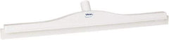 Vikan - 20" Rubber Blade Floor Squeegee - Double Edge, White, Plastic Holder - Eagle Tool & Supply