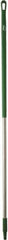 Vikan - 60 x 1-1/4" Stainless Steel Squeegee Handle - European Threaded Connection, Green - Eagle Tool & Supply