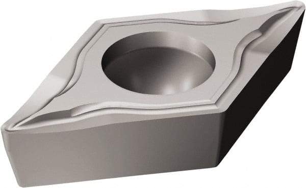 Sandvik Coromant - DCGT21.50 UM Grade H13A Carbide Turning Insert - Uncoated, 55° Diamond, 1/4" Inscr Circle, 3/32" Thick, 0.2mm Corner Radius - Eagle Tool & Supply