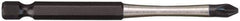 Milwaukee Tool - #2 Phillips Screwdriver Bit - 1/4" Hex Drive, 3-1/2" OAL - Eagle Tool & Supply