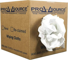 PRO-SOURCE - Cotton Reclaimed Rags - White, Sheeting, Lint Free, 5 Lbs. at 3 to 5 per Pound, Box - Eagle Tool & Supply